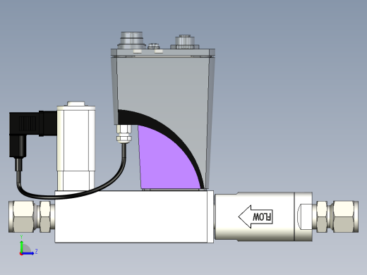 适用于低-中流量的工业型气体质量流量控制器左视缩略图