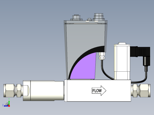 适用于低-中流量的工业型气体质量流量控制器右视缩略图