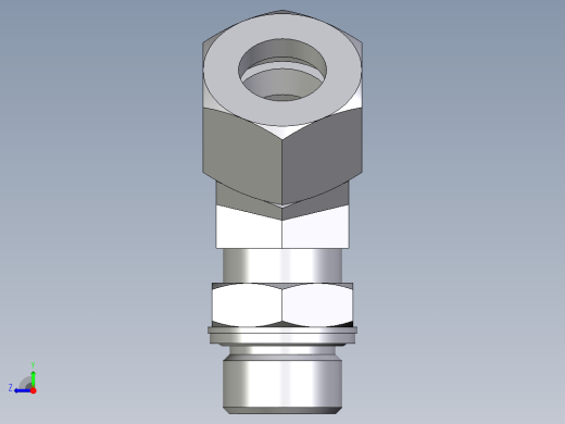 卡套式工业通用硬管接头EO_Adjustable_locknut_45_deg_elbow_VEE20ZSMCF右视缩略图