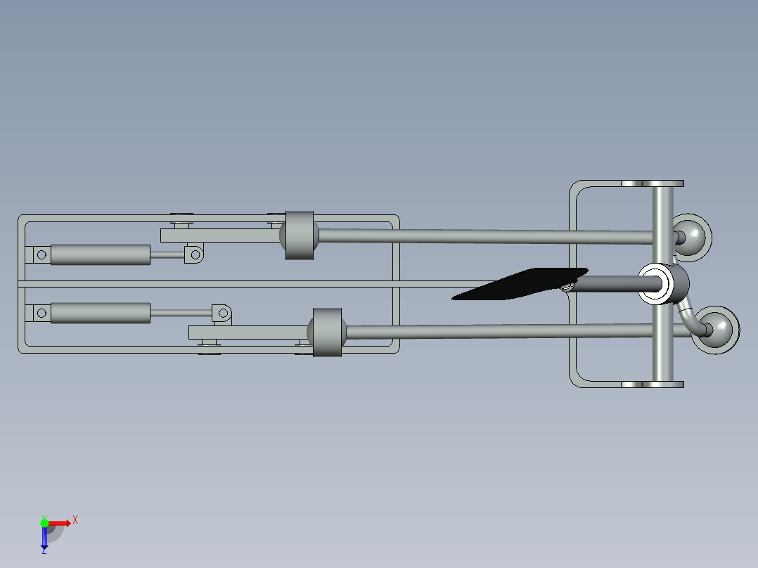 船踏板机构俯视图