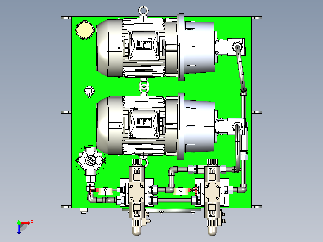 液压动力单元4俯视图