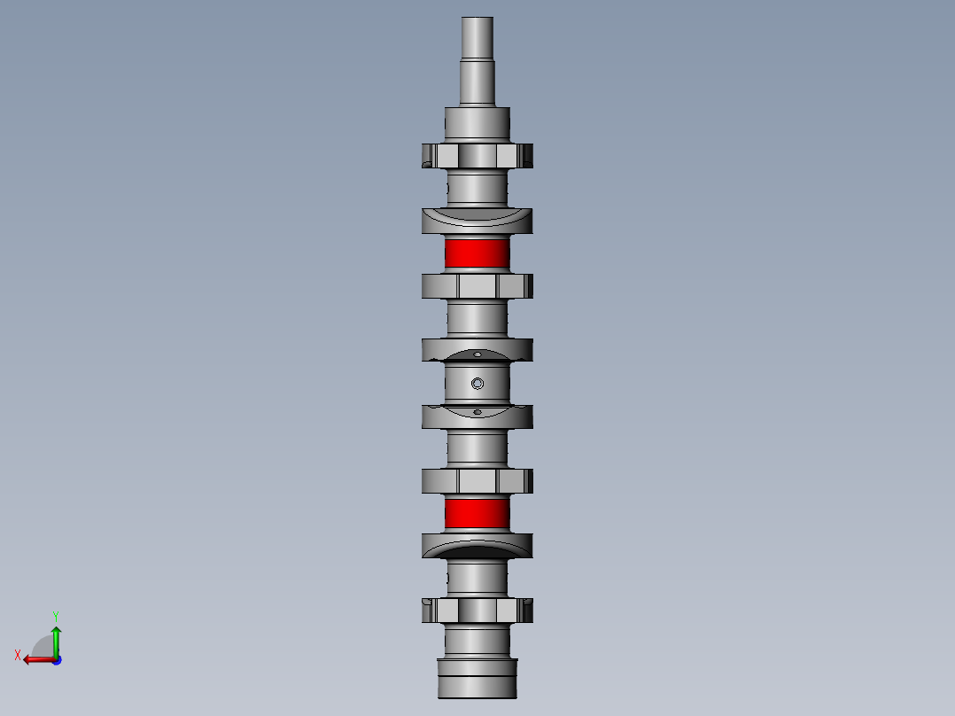 曲轴sw设计模型后视图