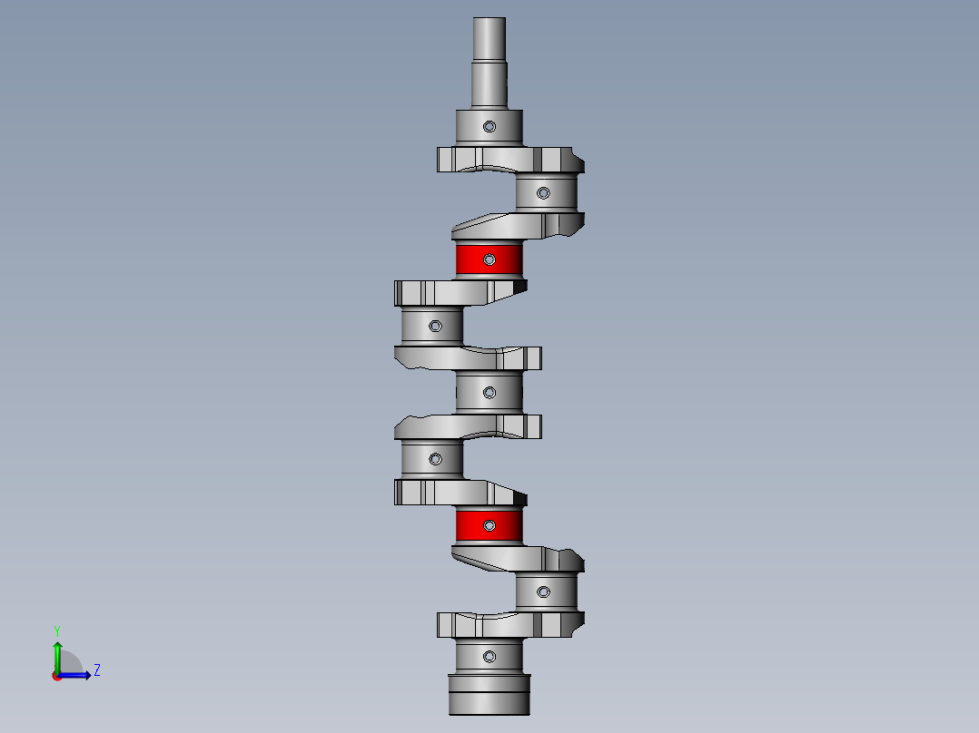 曲轴sw设计模型左视图