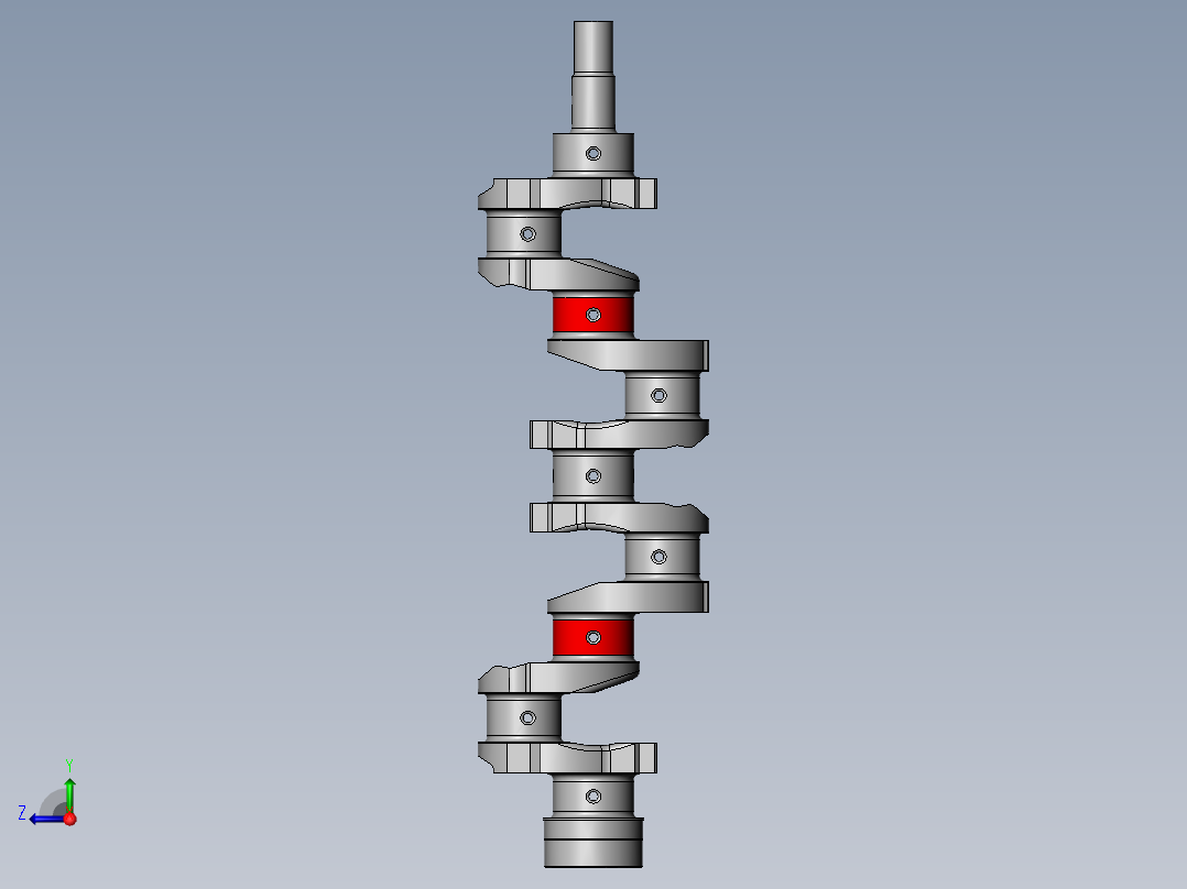 曲轴sw设计模型右视图