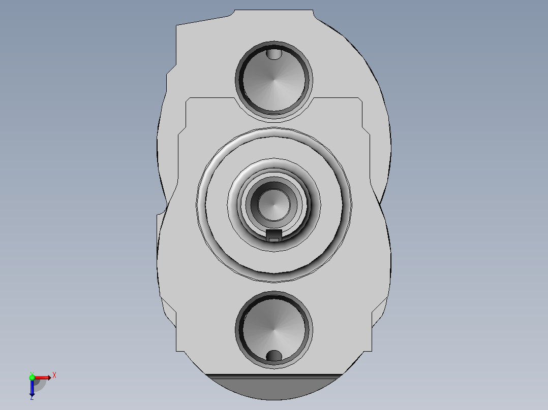 曲轴sw设计模型俯视图
