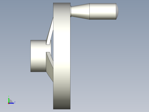 鑄鐵手輪1063-3D多系列多零件图纸模型左视缩略图