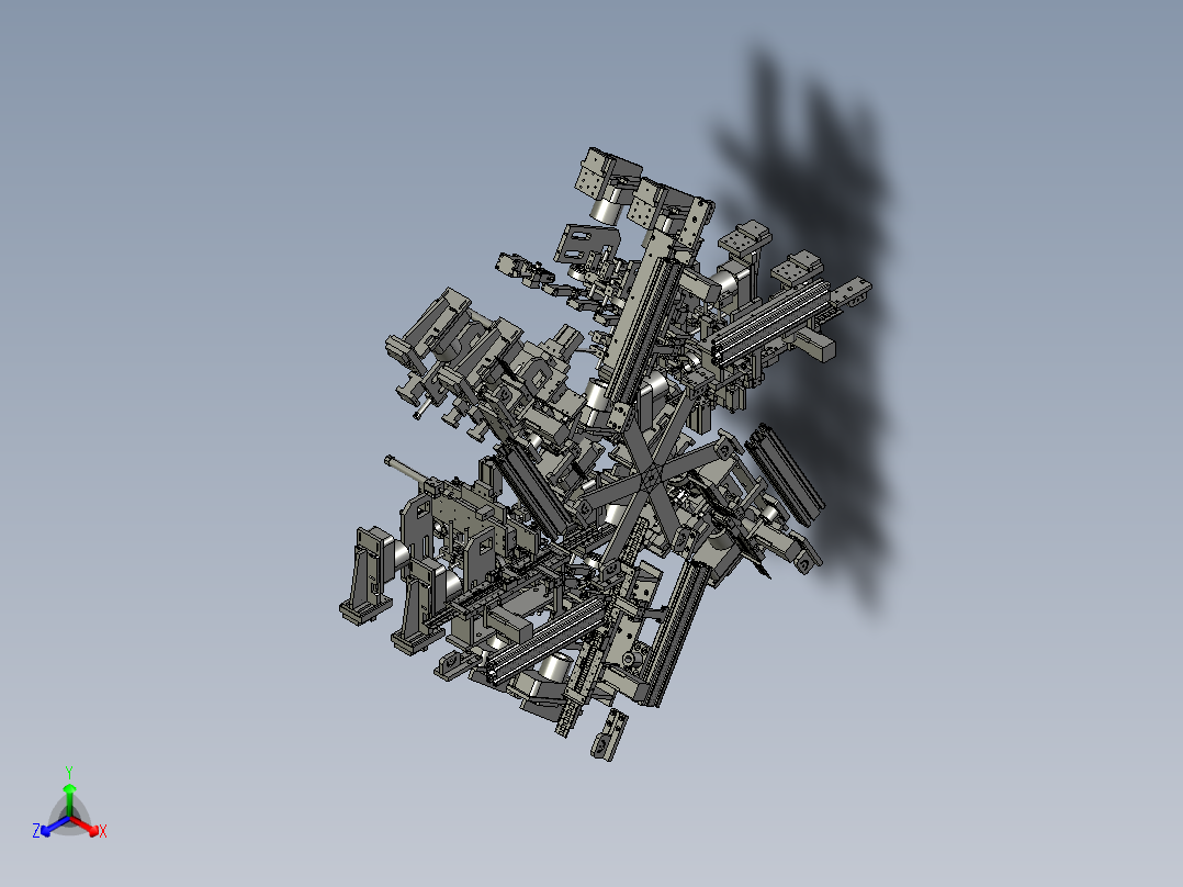 片材清洁机正等轴测图