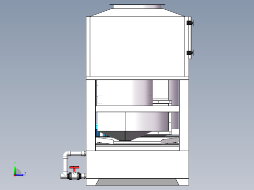 2万风量双级混合气旋喷淋塔sw20可编辑左视缩略图