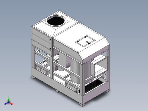 2万风量双级混合气旋喷淋塔sw20可编辑正等轴测缩略图