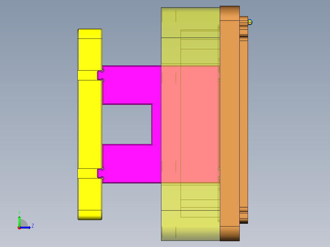 PG1-A-CNC3-笔记本CNC工装夹具三维模型单机头版-211207左视图