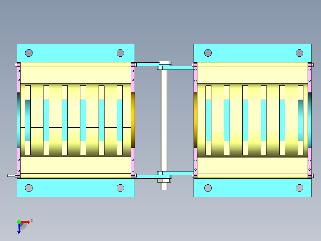 一种多功能机电线缆铺装组合俯视图