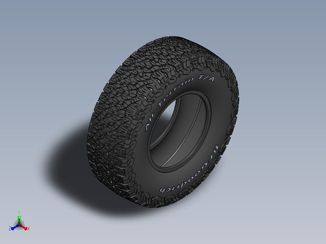 轮胎、车轮、轮毂(166)正等轴测图