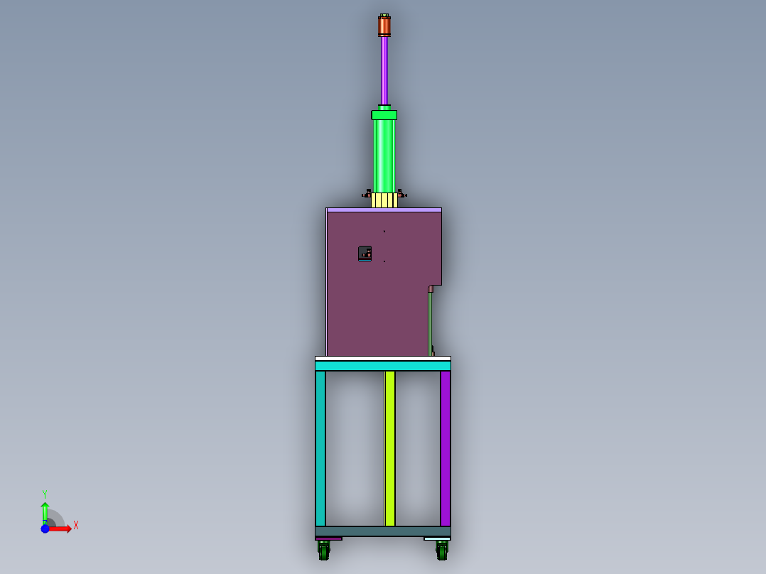 塑料外壳生产用热熔机前视图