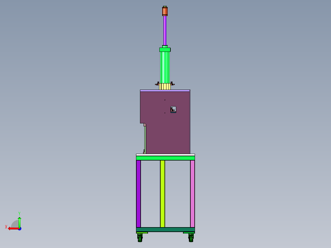 塑料外壳生产用热熔机后视图
