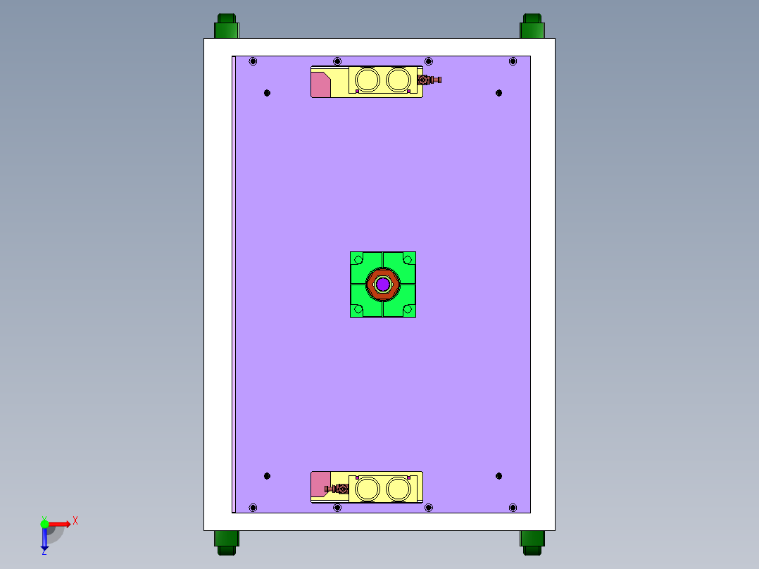 塑料外壳生产用热熔机俯视图