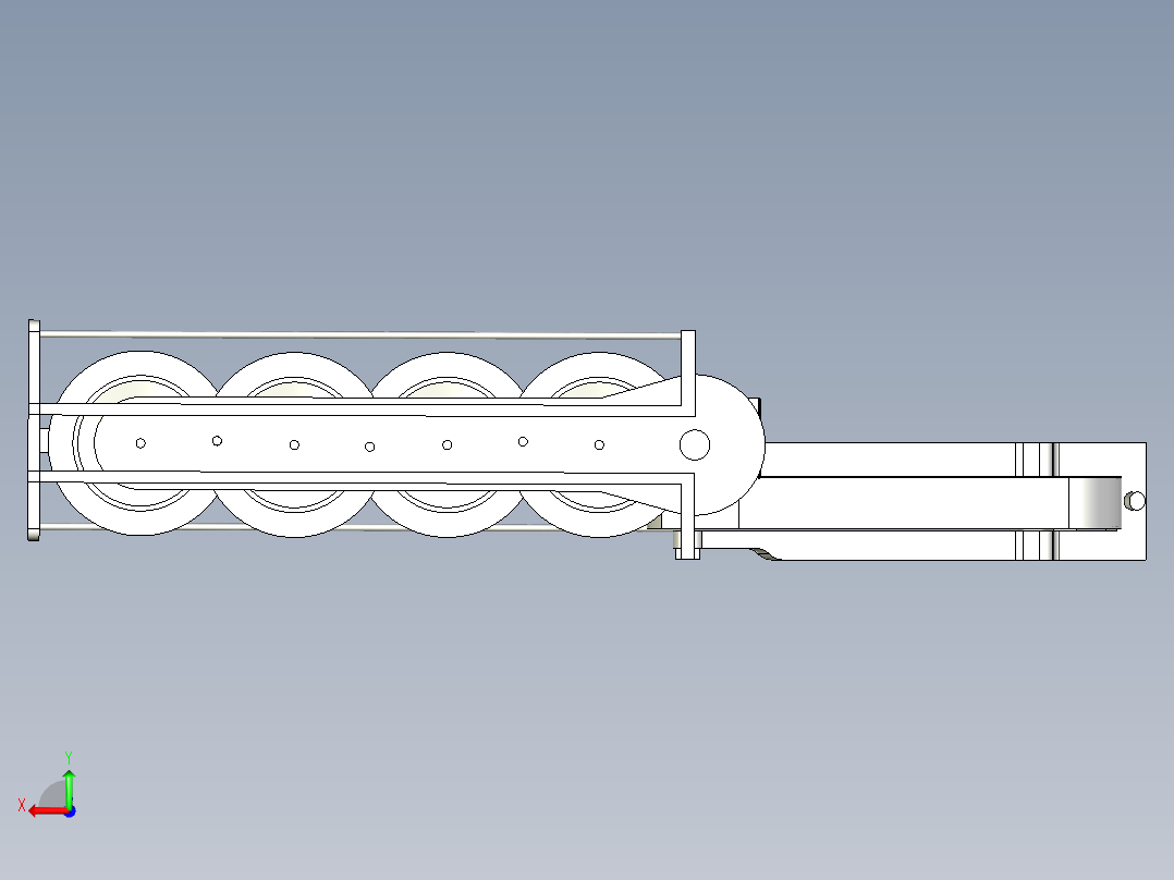 新型旋转式割草机设计后视图