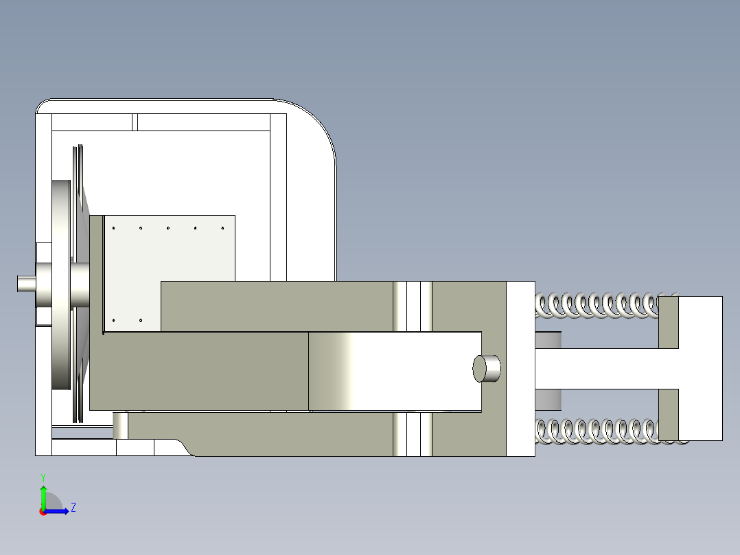 新型旋转式割草机设计左视图