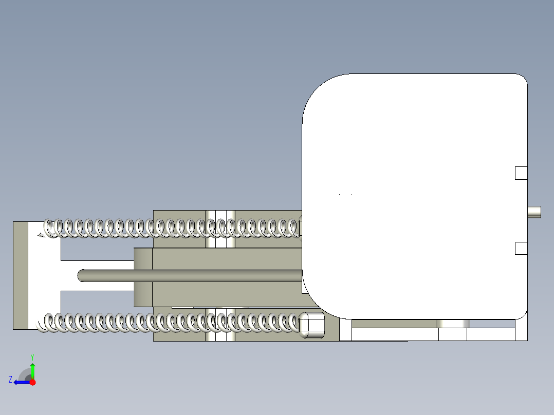 新型旋转式割草机设计右视图