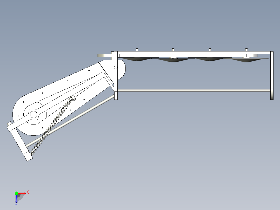 新型旋转式割草机设计俯视图