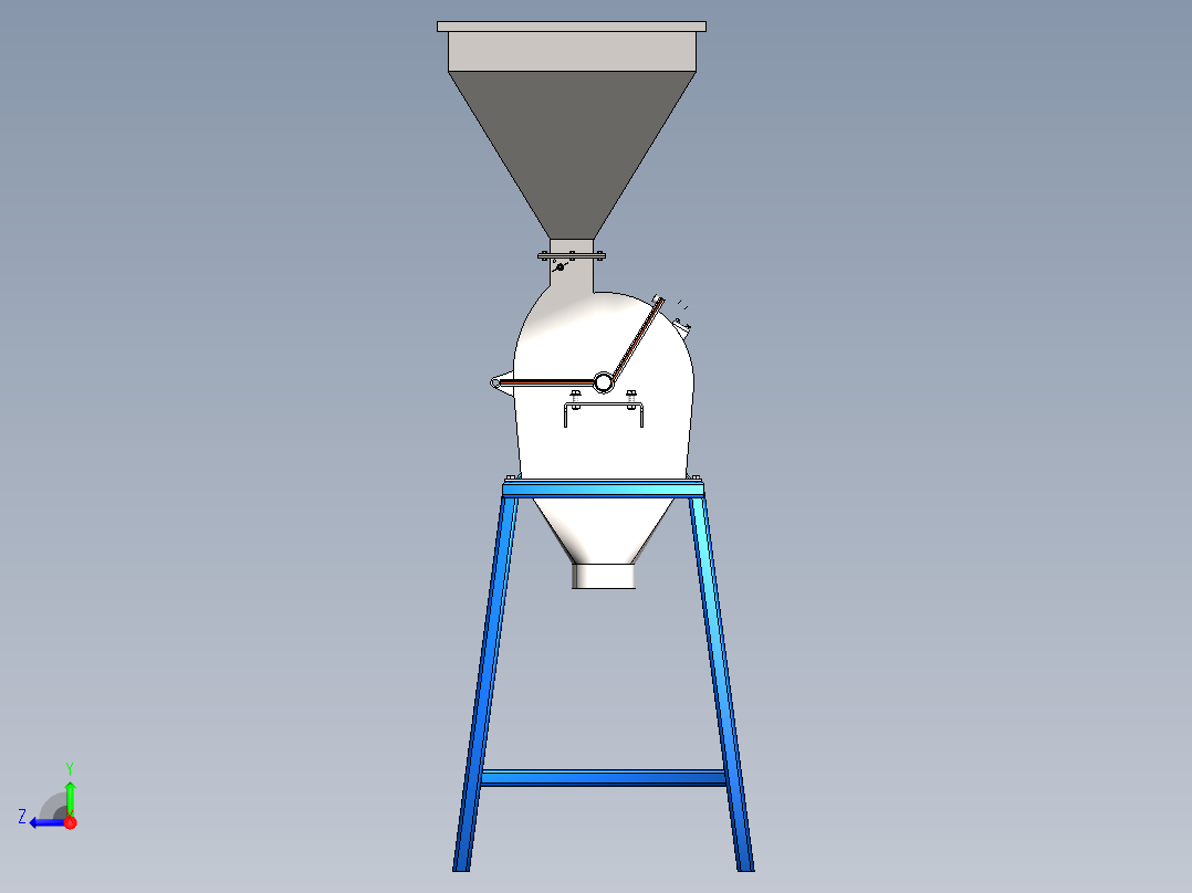 破碎机、锤式磨碎机右视图