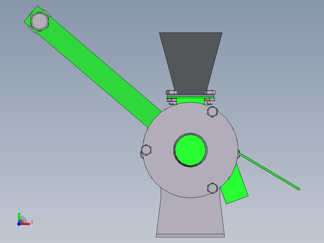 咖啡豆脱壳机前视图