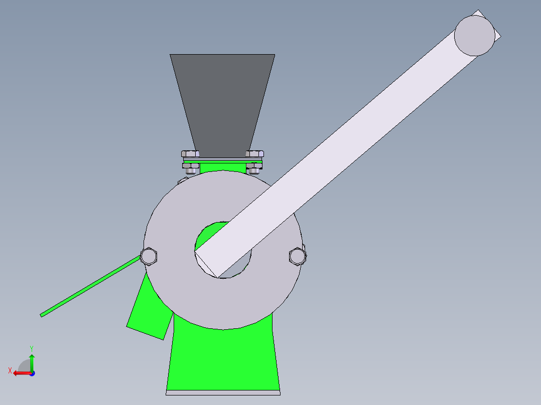 咖啡豆脱壳机后视图