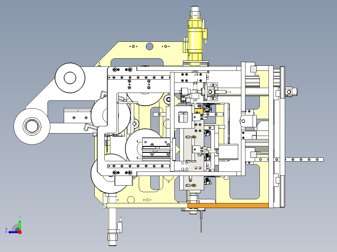新纵向贴胶位机构右视图
