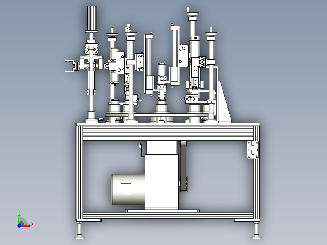 端盖组装机3D模型前视图