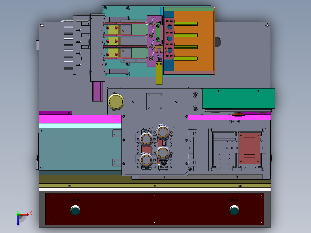 NM15002移动式四头锁螺丝机  sw22俯视图