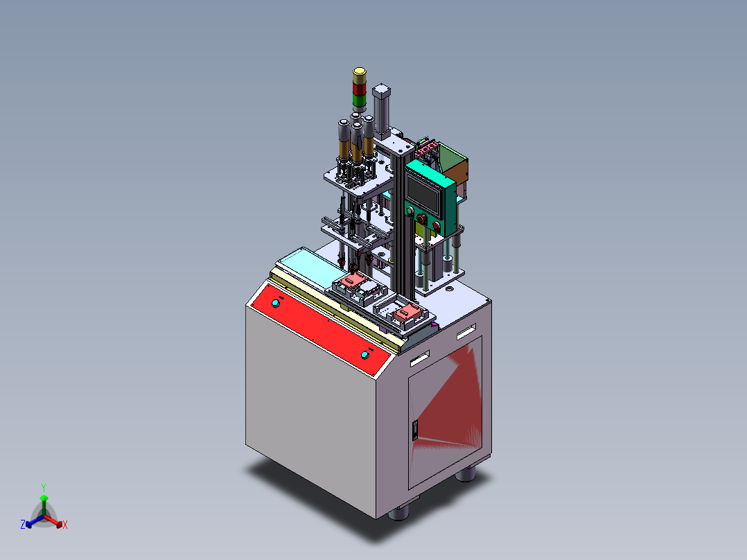 NM15002移动式四头锁螺丝机  sw22正等轴测图