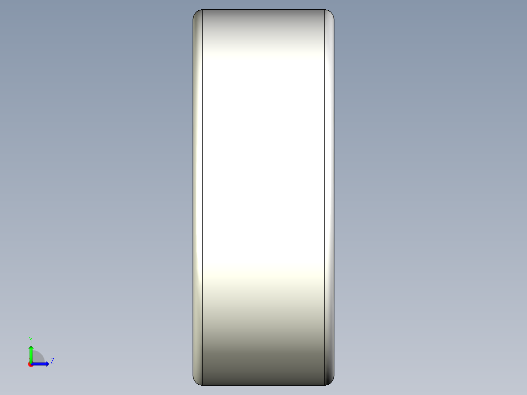 完整的RAZZ型微英制系列轴承库— SolidWorks和Step微型轴承模型左视图