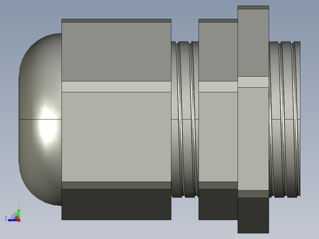 电缆密封套  PG13.5黑右视图