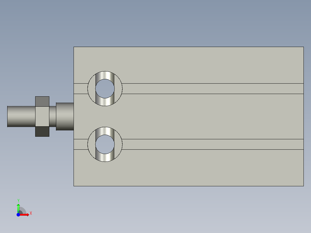 气缸CDU20-20D前视图