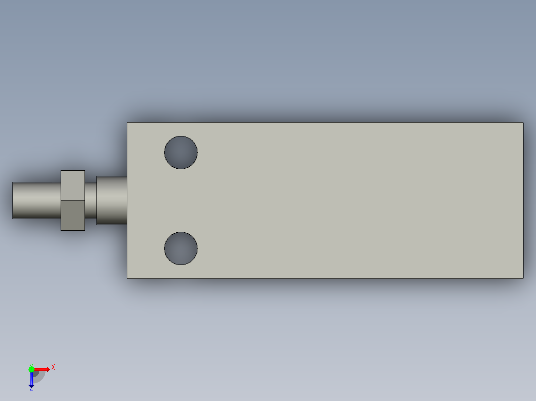 气缸CDU20-20D俯视图