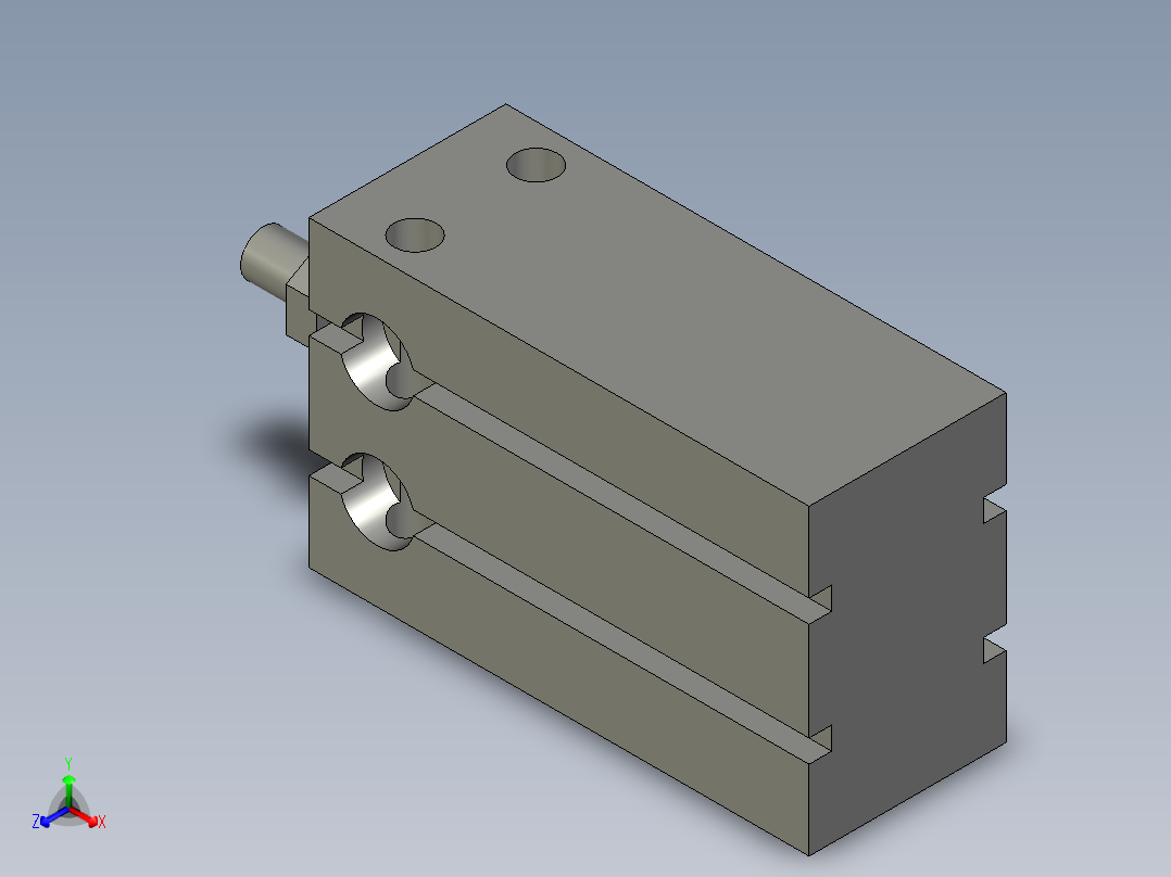 气缸CDU20-20D正等轴测图