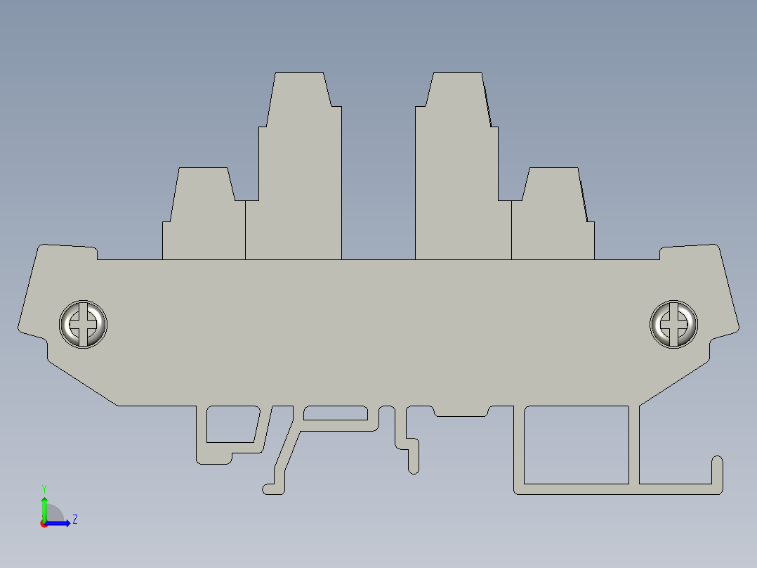 CR01-共用配件-配线模块UB-10-IO22CUB-10-IO22C左视图