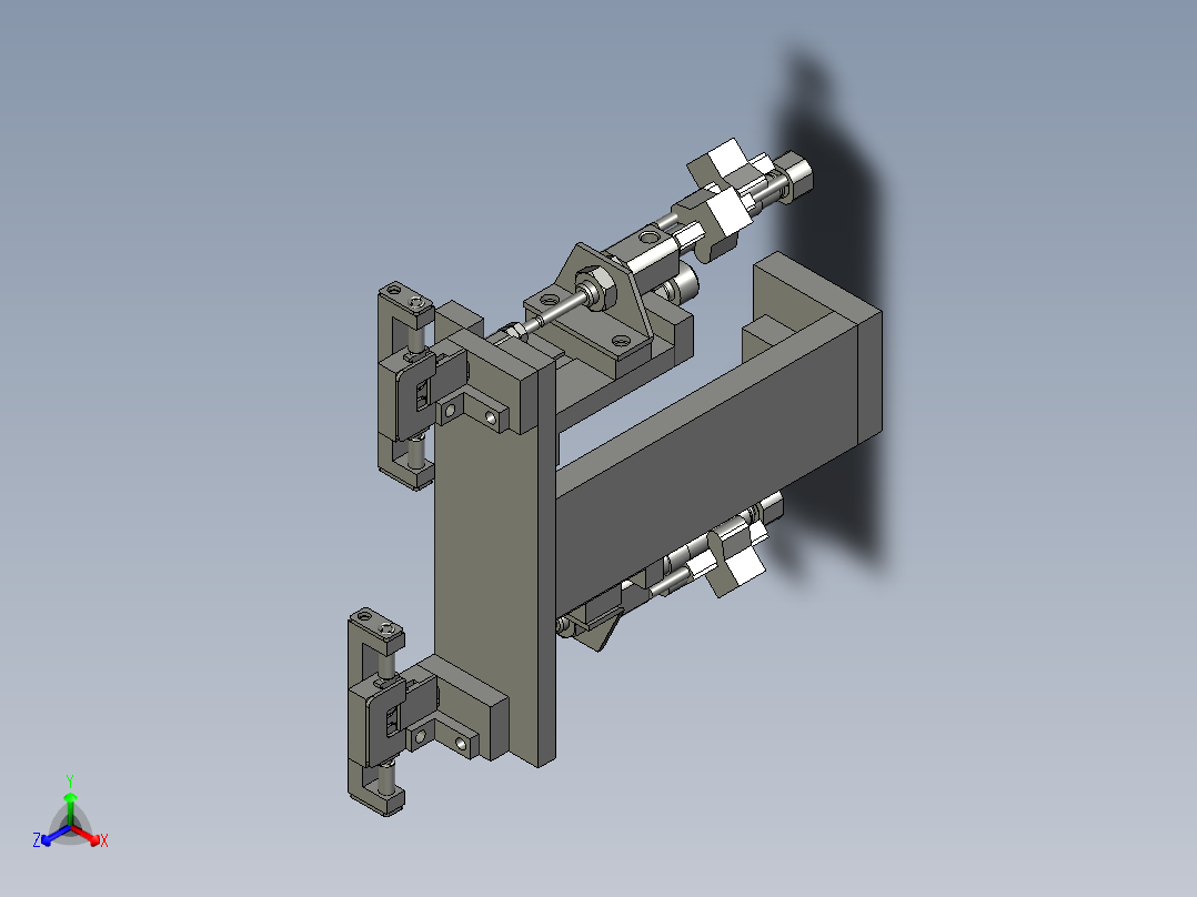 卡簧出料接驳台正等轴测图