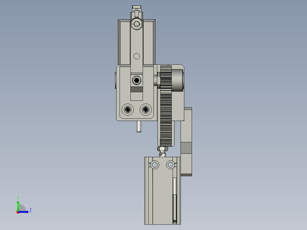 CXDQ02-06-03-00馒头块翻转组件左视图
