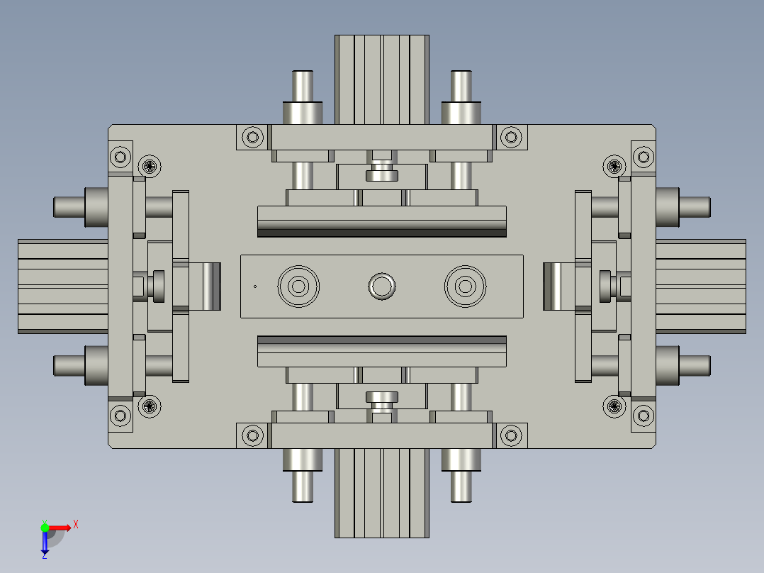 电池定位平台俯视图