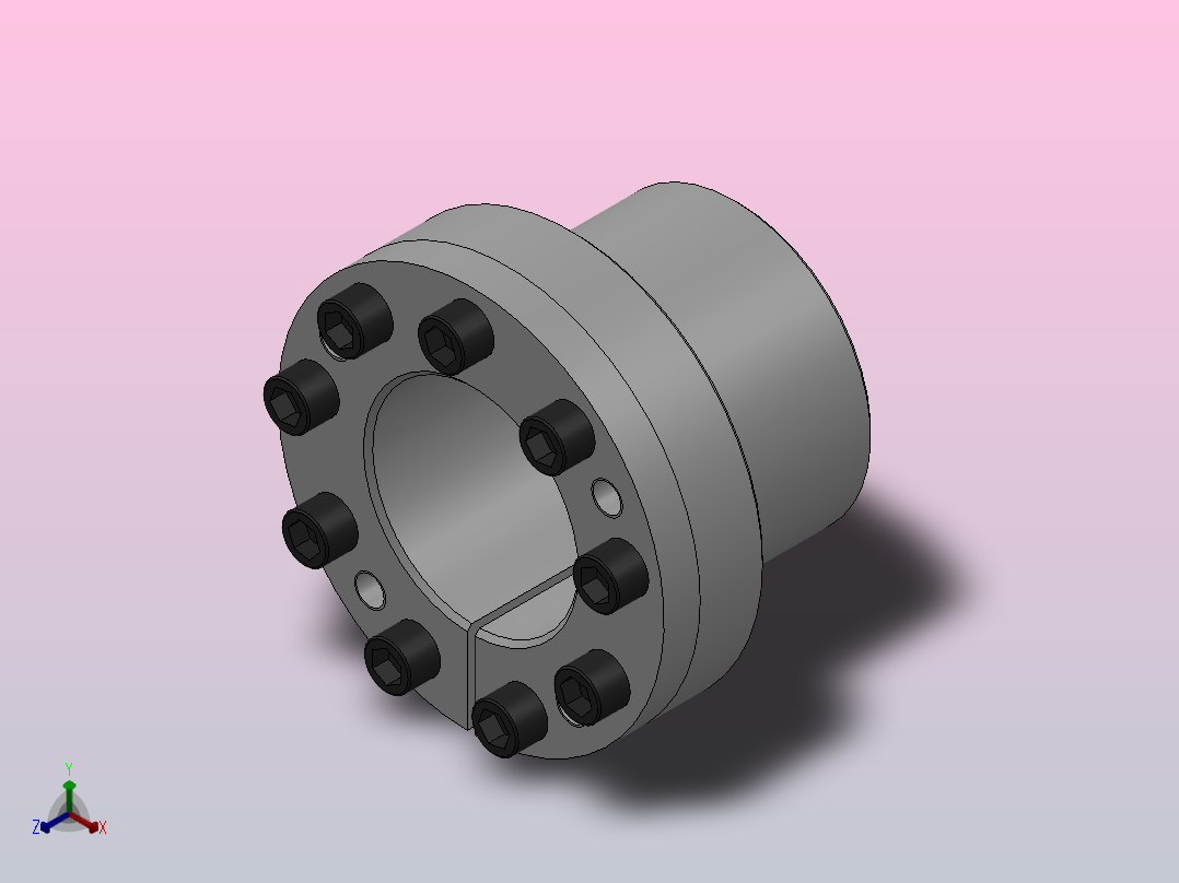 R02型胀紧联接套_R02-40-53正等轴测图