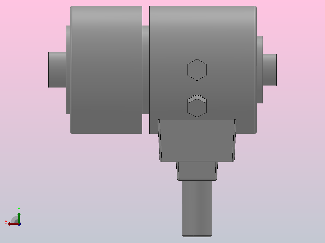 P23系列通孔回转油缸[95]后视图