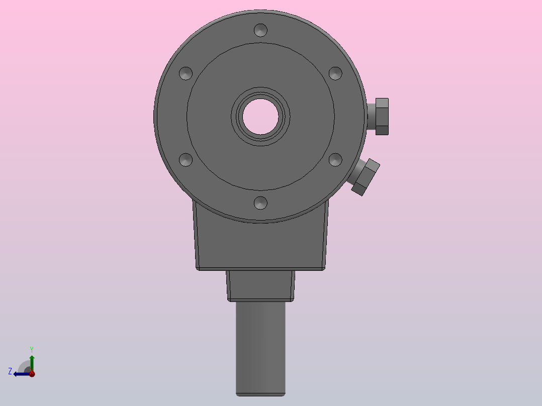 P23系列通孔回转油缸[95]右视图