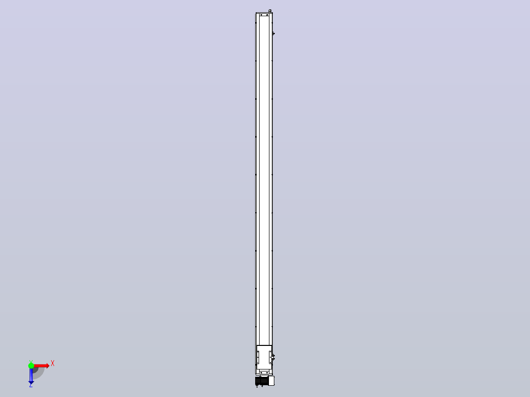 SCM14-2550-RU滚珠花健、支撑座、滚珠丝杠、交叉导轨、直线模组俯视图