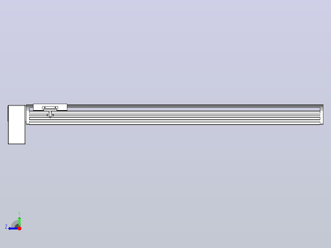 皮带直线轴半封闭可选导轨TPA-HNB-140D-120-L900-RP-C-P40-N3右视图