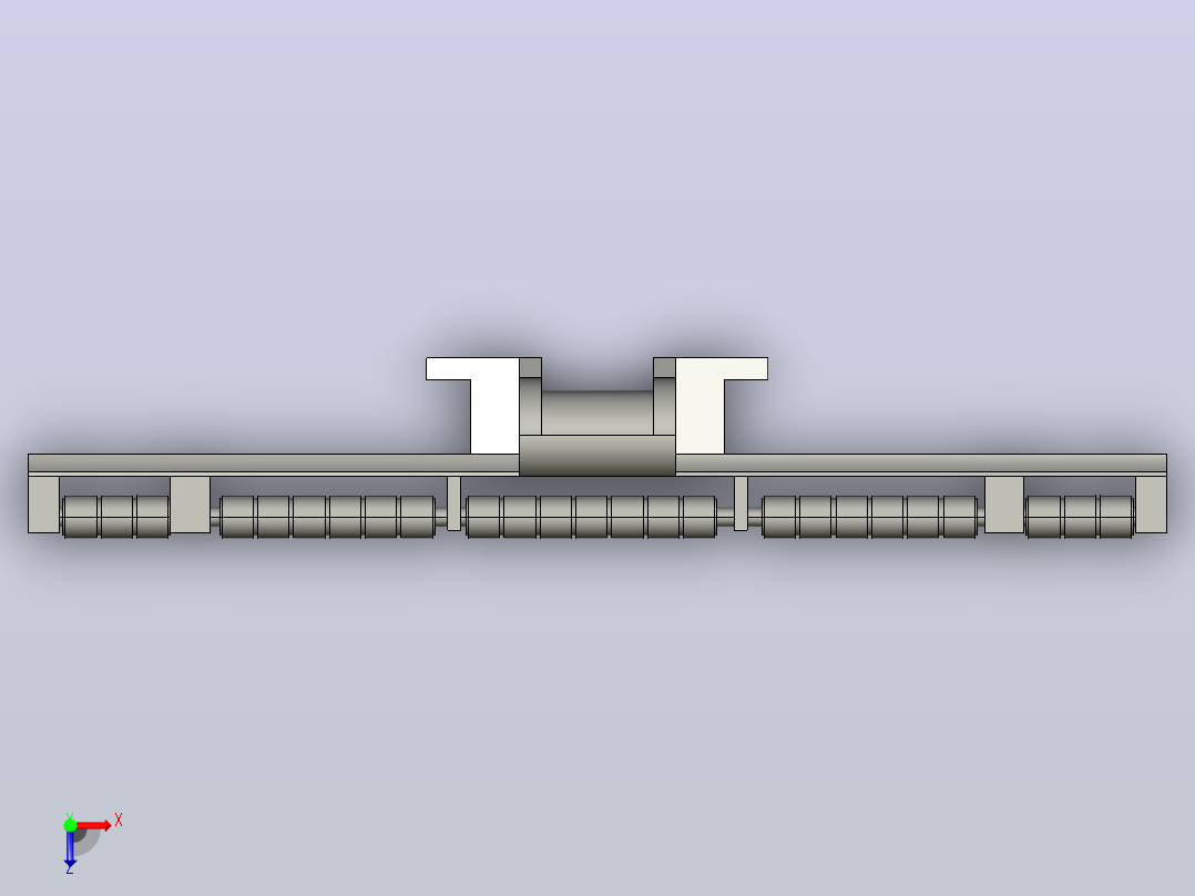 883TAB-K1000-C1转弯滚珠链板俯视图