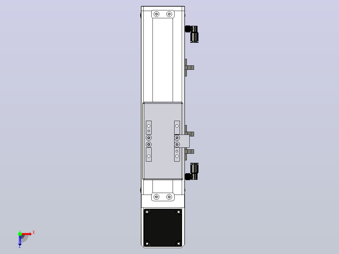 SCM6-100-BW-A57M滚珠花健、支撑座、滚珠丝杠、交叉导轨、直线模组俯视图