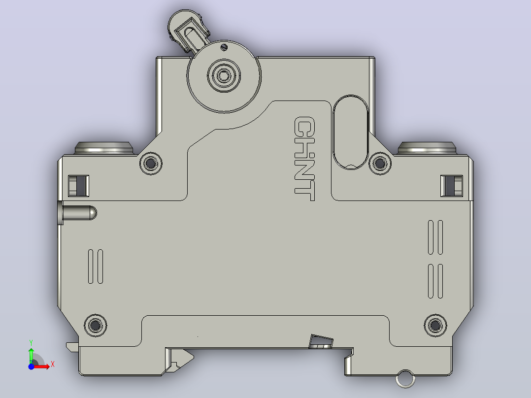 NXB-80G 4P小型断路器三维模型202010前视图