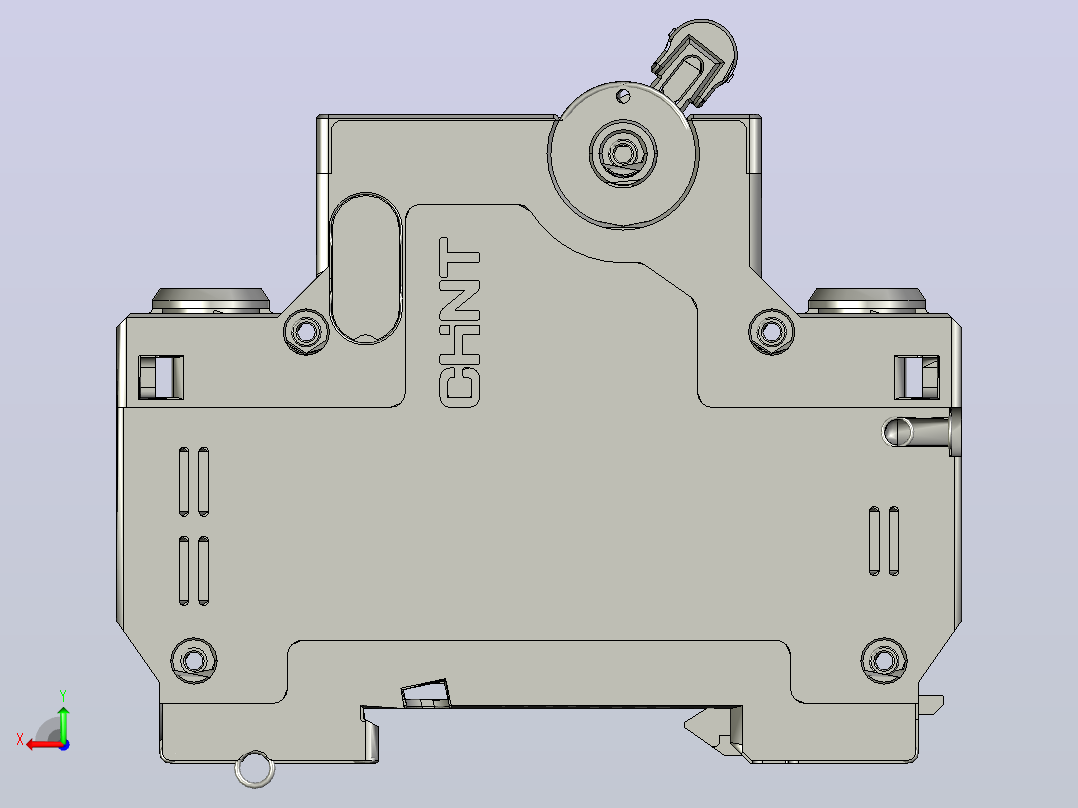 NXB-80G 4P小型断路器三维模型202010后视图