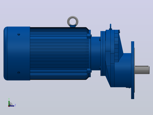 RXF107法兰轴伸式安装斜齿轮减速机RX107-Y30-4P-200L-M1-0°-Φ450左视缩略图