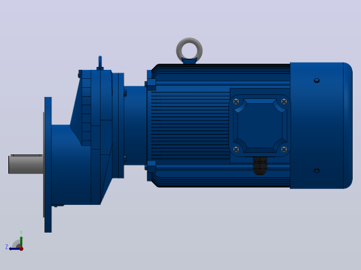 RXF107法兰轴伸式安装斜齿轮减速机RX107-Y30-4P-200L-M1-0°-Φ450右视缩略图